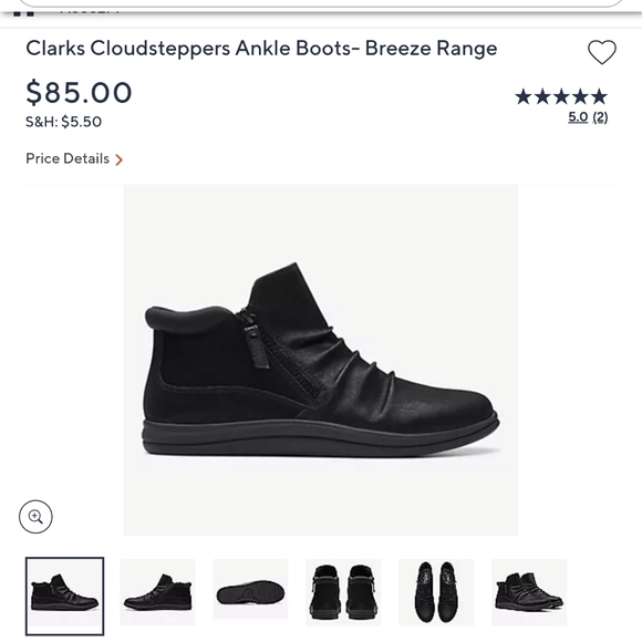 Cloudsteppers By Clarks Womens Black Ankle Boots Size 9 Cushion Bootie - Picture 3 of 13